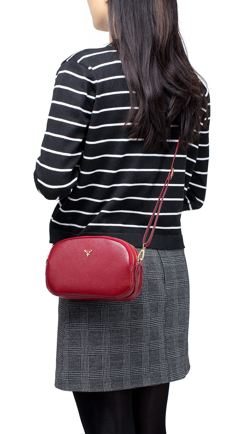 Genuine Leather Small Crossbody Bags for Women - Trendy Shoulder Handbag with Phone Pocket, Perfect for Everyday Use, Travel & Shopping