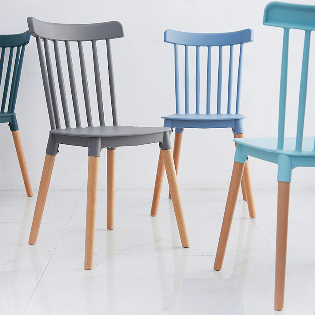 Nordic Windsor Chair - Modern Dining Chair with PP Seat & Oak Legs, Ergonomic Design for Restaurant, Office, Counter or Home Use - Perfect for Kitchen, Dining Room, Cafe and Workspace
