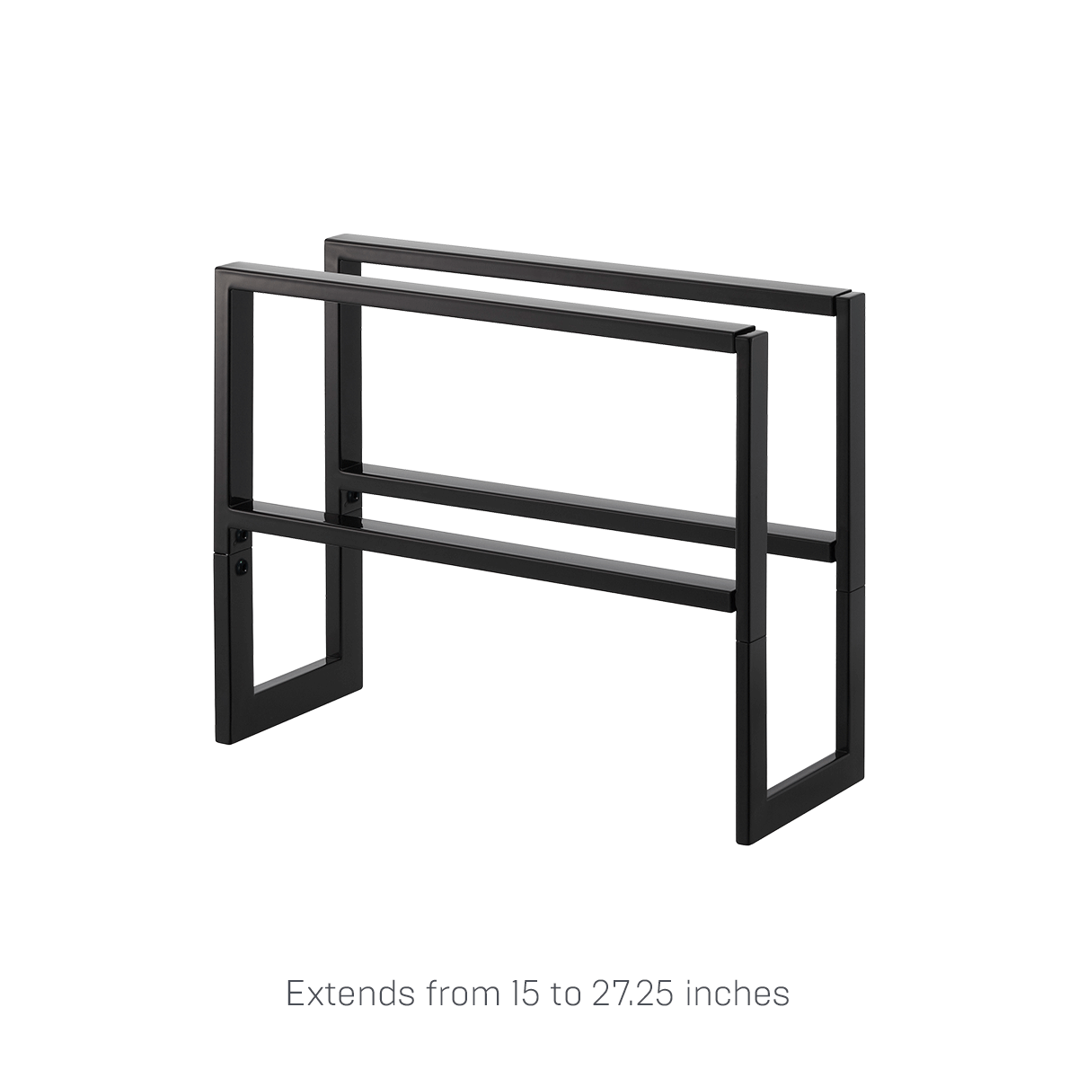 2-Tier Expandable Shoe Rack - 12 H Steel Shoe Organizer for Closet, Entryway & Bedroom - Space Saving Shoe Storage Solution for Home & Office