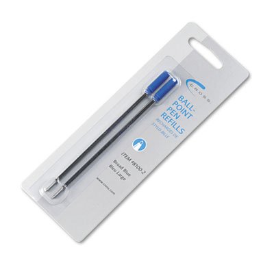 Cross Ballpoint Pen Refills - Broad Point, Blue Ink, 2/Pack (18 Pack) - Perfect for Office, School & Everyday Writing