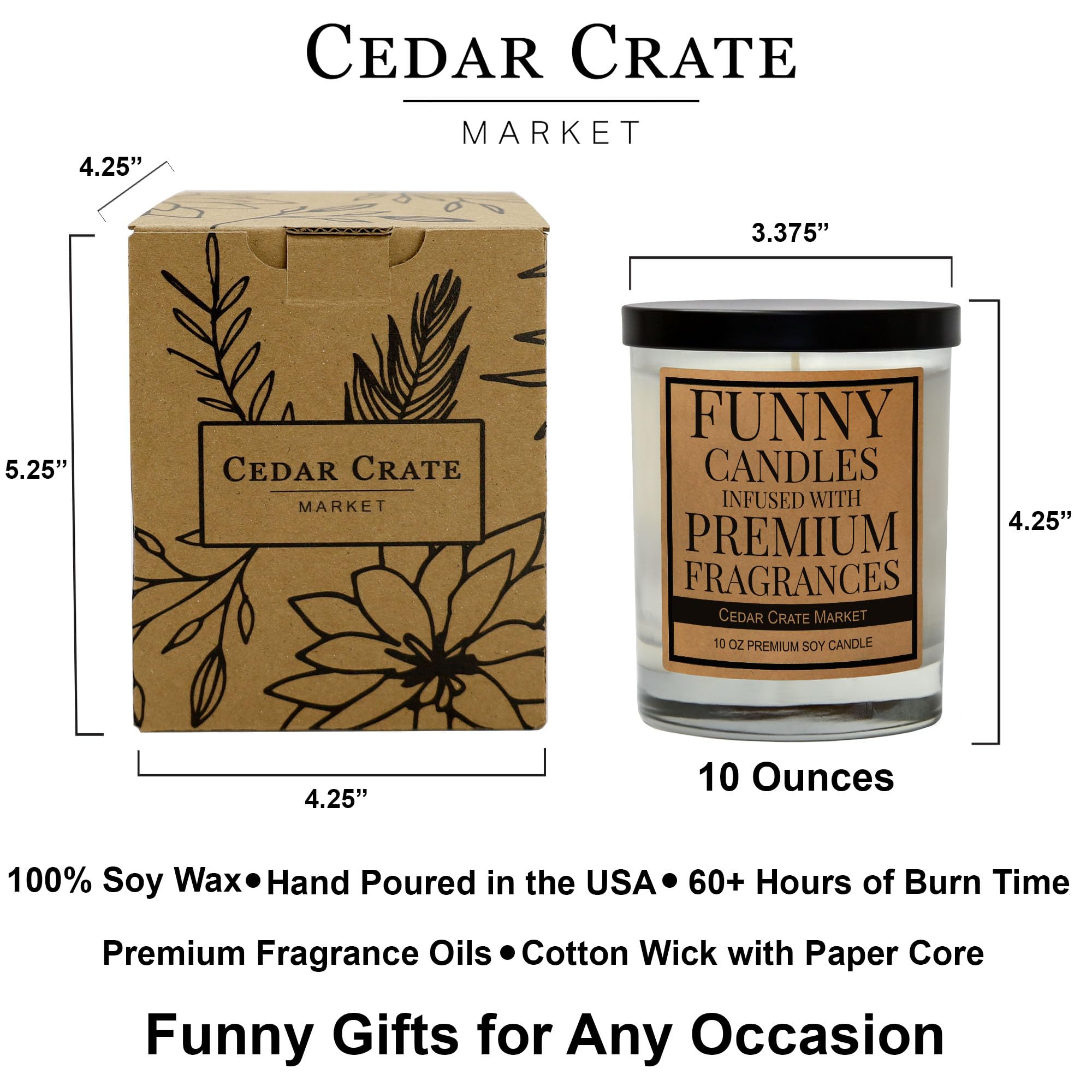 Funny Friendship Candles for Women & Men - Best Friend Gifts, Soul Sister, Therapist, Motivational Candles - Unique Birthday & Congratulations Presents - Perfect for Home Decor, Office Desk, Relaxation & Gift Giving