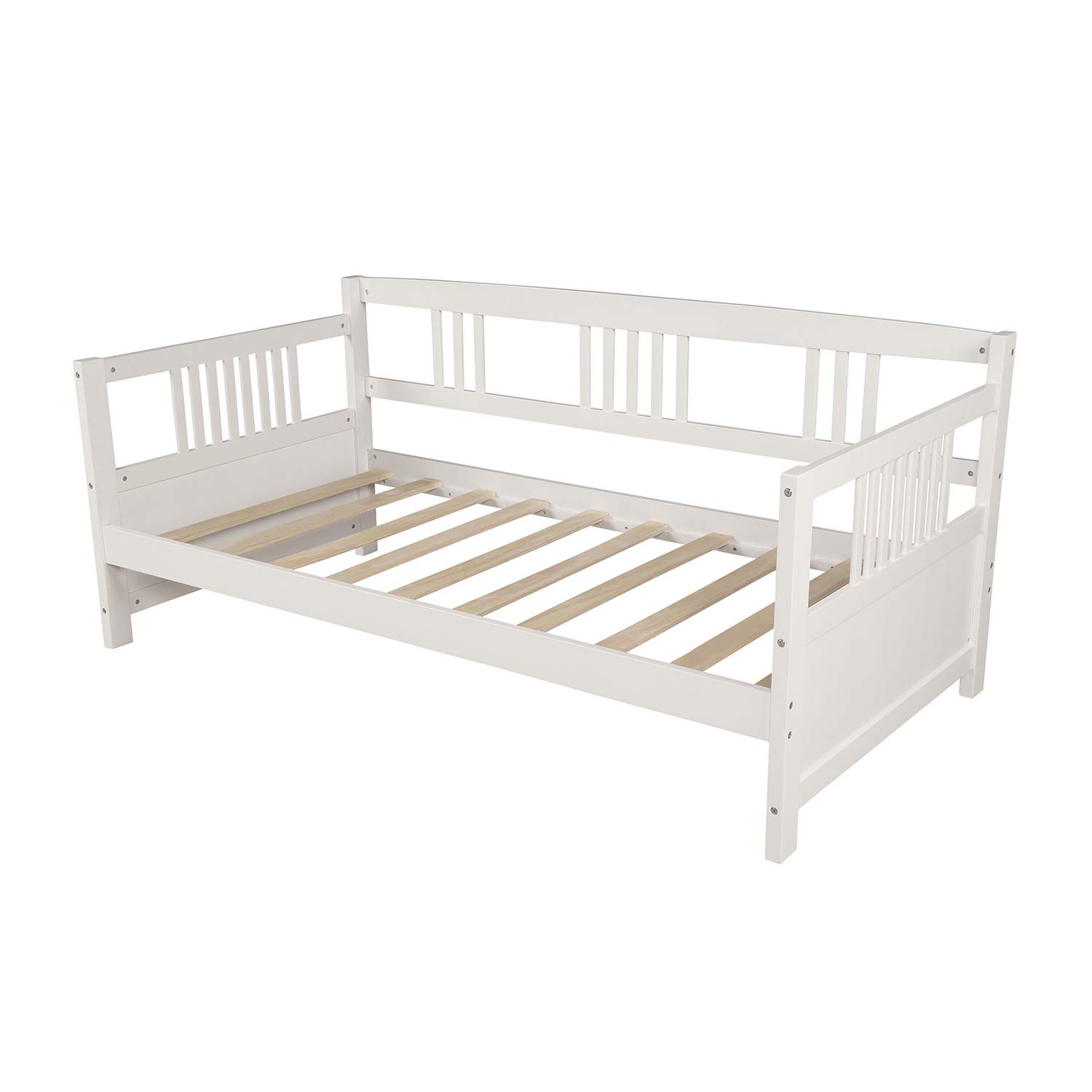 Merax Twin Size Wood Daybed Frame - Multifunctional Sofa Bed for Kids, Teens & Adults, No Box Spring Needed - Perfect for Guest Rooms, Dormitories & Small Spaces