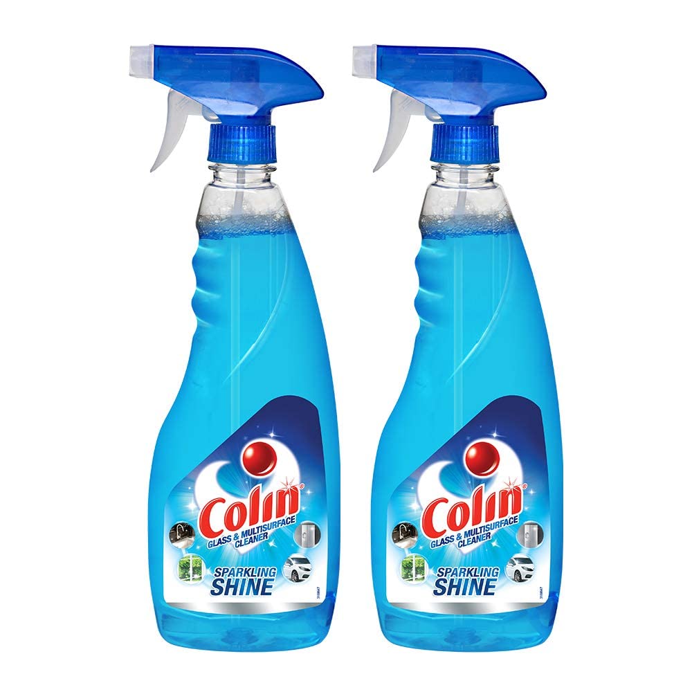 Coliin Glass Cleaner 500ml - Multi-Surface Cleaning Spray for Windows, Mirrors & Tiles | Streak-Free Formula for Sparkling Shine | Pack of 2 | Perfect for Home, Office & Car Cleaning