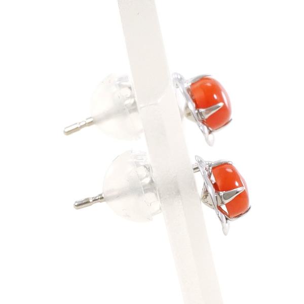 14K White Gold Coral Earrings for Women – Elegant Dangle Drop Earrings for Wedding, Party & Everyday Wear | Hypoallergenic & Tarnish-Free Jewelry Gift