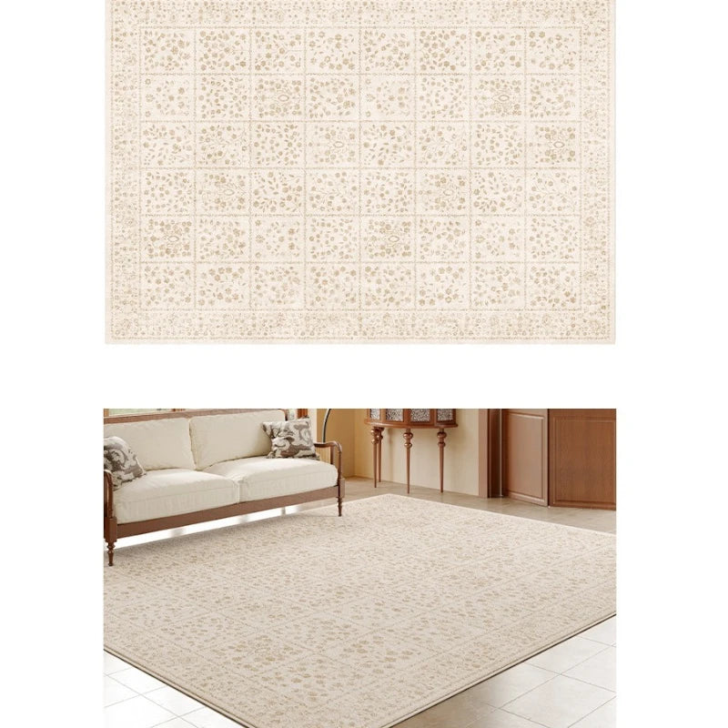 Adley Persian Faux Wool Waterproof Area Rug - Non-Slip Soft Living Room Rug for Bedroom, Dining Room, and Home Decor