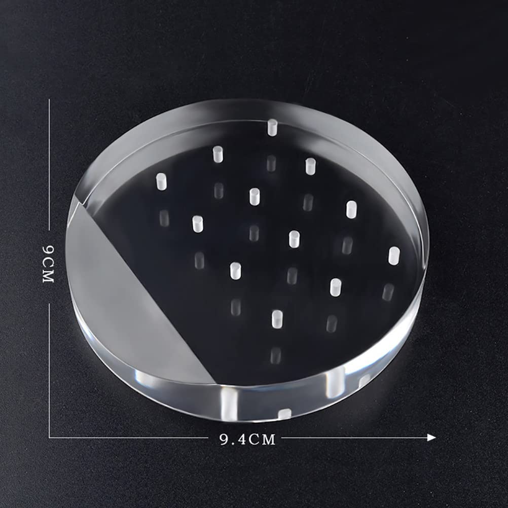 Lurrose Acrylic Round Nail Drill Bit Organizer - Manicure Tool Display Stand for Nail Art Supplies, Grinding Head Holder & Nail Drill Bits Container | Perfect for Salon, Home Use & Professional Nail Technicians