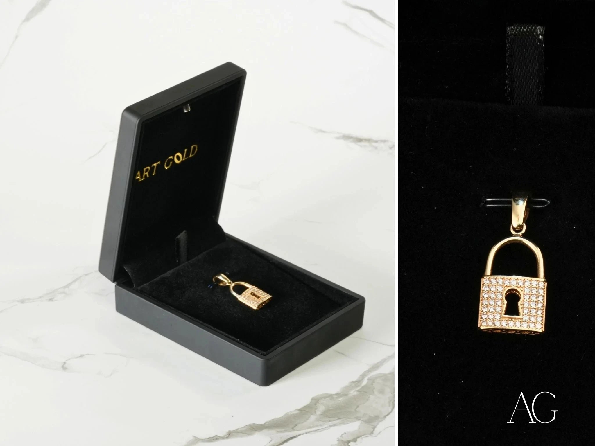 Golden Lock Pendant Necklace - Elegant Jewelry for Women, Men & Teens | Perfect for Gifts, Parties & Everyday Wear