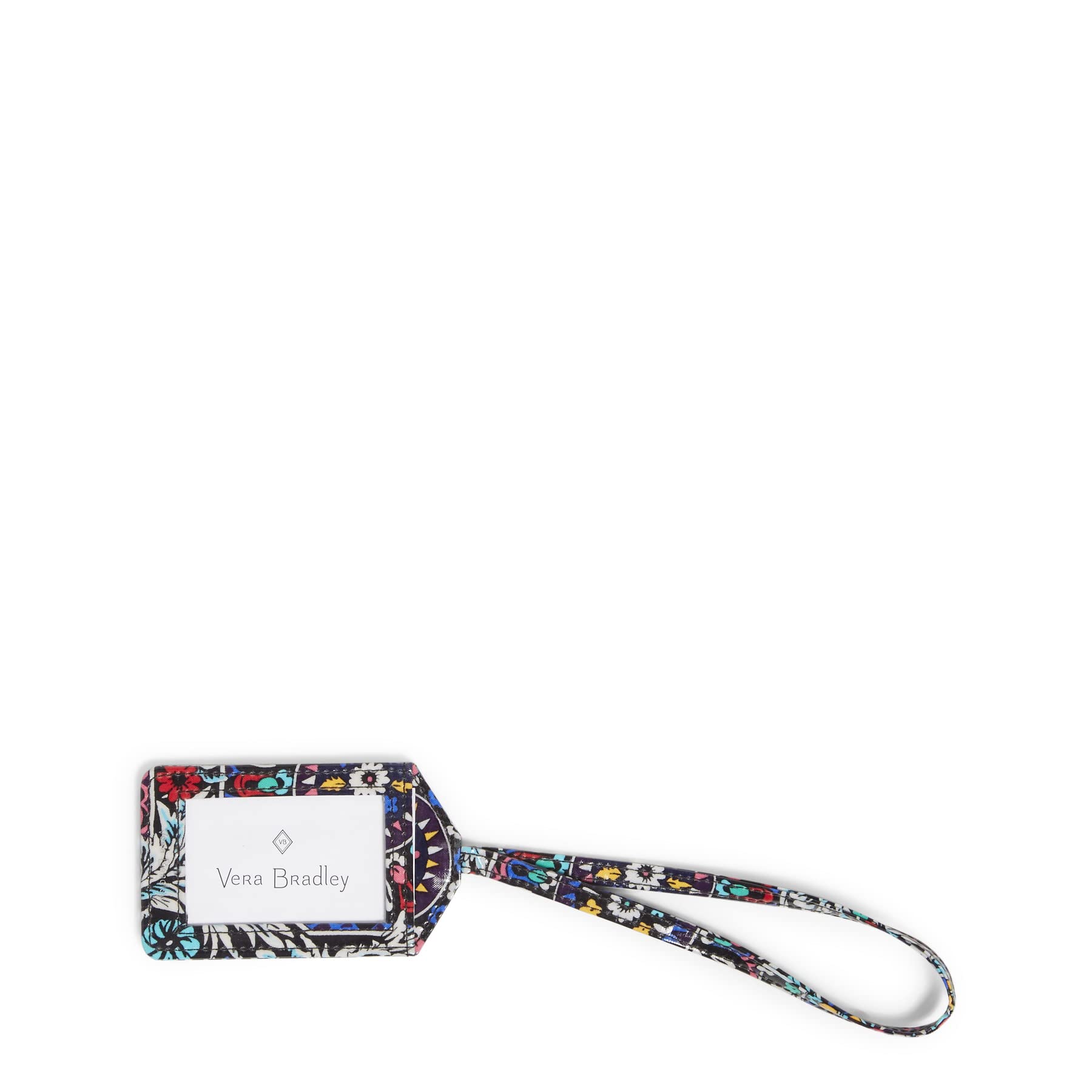 Vera Bradley Women's Luggage Tag - Stained Glass Medallion Design, Eco-Friendly Recycled Cotton, One Size Travel Accessory for Suitcases, Backpacks & Carry-On Bags