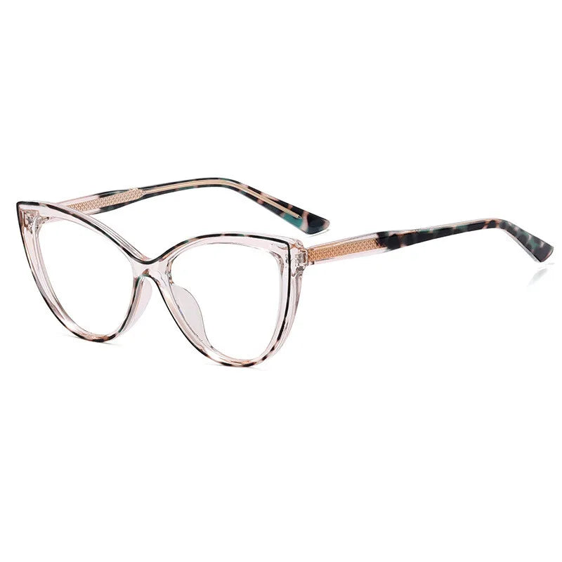 CCspace Women's Full Rim Square Cat Eye Titanium Eyeglasses Frame - Lightweight & Durable TR90 Material - Perfect for Work, Reading & Fashion Accessories