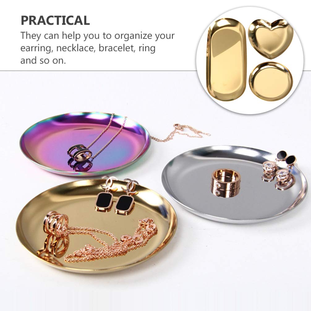 Cabilock 3-Piece Jewelry Organizer Set - Stylish Bracelet, Necklace, Ring & Earring Display Tray for Jewelry Storage & Display | Perfect for Dresser, Vanity, Travel & Gift Giving