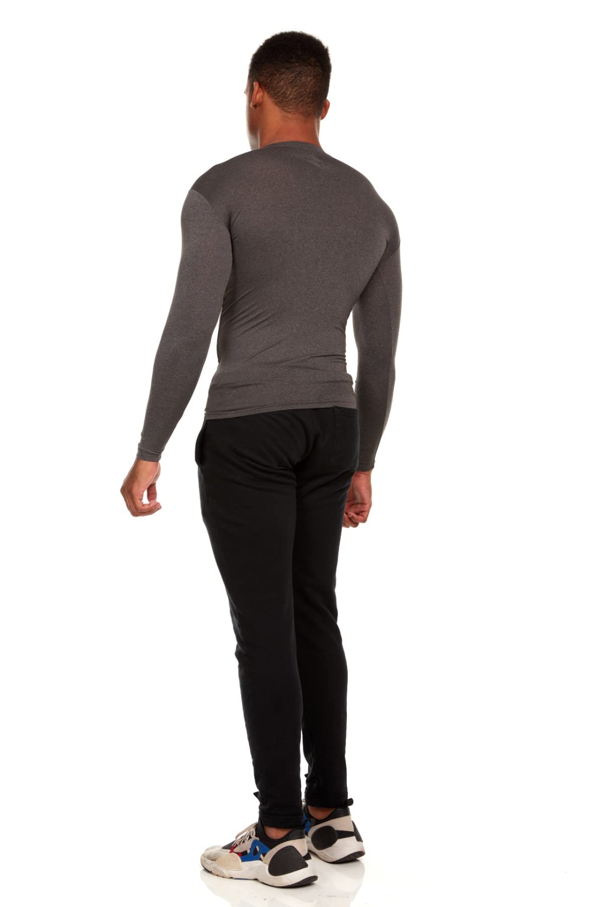 Russell Athletic Men's Long-Sleeve Compression Top - Lightweight Moisture-Wicking Workout Shirt for Running, Gym & Training - Performance Baselayer for Athletes & Active Lifestyles