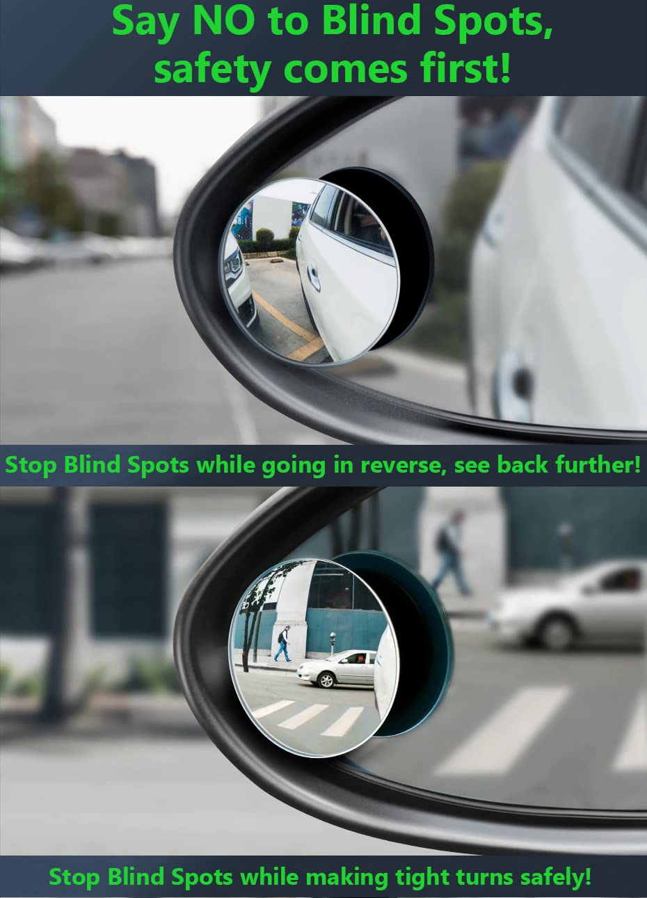 2 Inch Blind Spot Mirror (2 Pack) for Harley-Davidson Pan America 1250 Motorcycle - Anti-Fog, Anti-Blur, Rust & Corrosion Resistant Aluminum Adhesive Mirrors - Perfect for Enhanced Safety and Visibility While Riding
