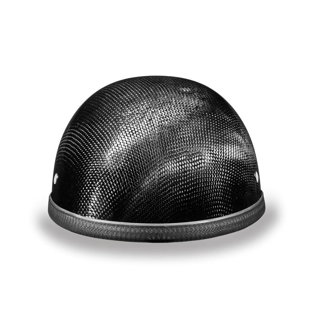 Daytona Carbon Fiber Motorcycle Half Helmet - Lightweight Retro Skull Cap with Breathable Liner & Head Wrap - Perfect for Cruiser, Scooter & Vintage Bike Riders