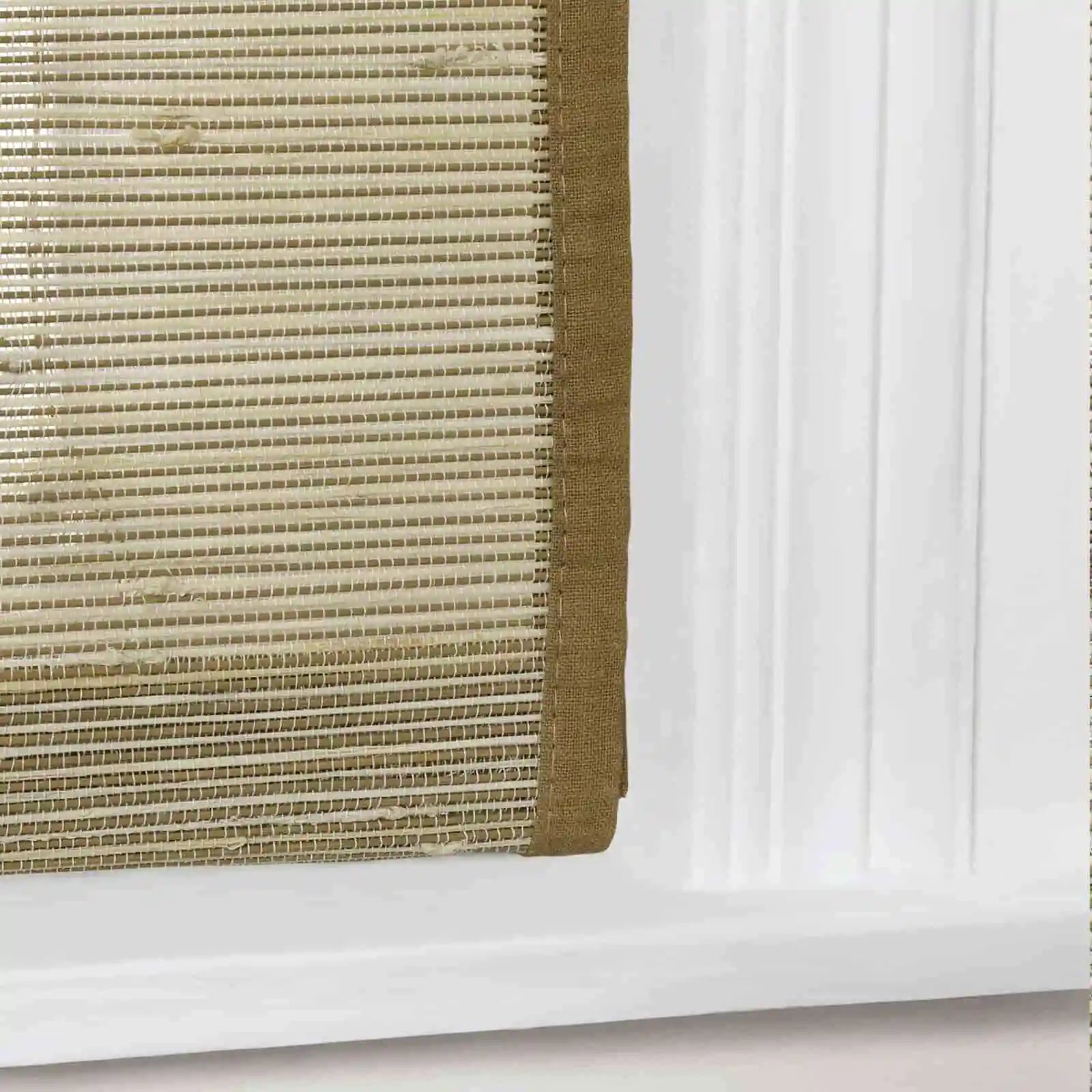 Motorized Window Woven Bamboo Shades - Remote Control Roller Blinds for Privacy & Sun Protection - Perfect for Living Room, Bedroom & Office