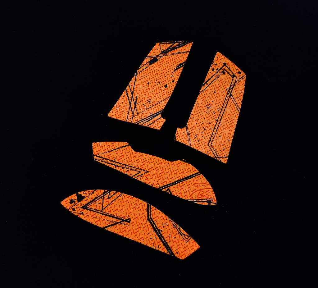BT.L Ergonomic Mouse Grip for Razer Orochi V2 - Orange & Black Gaming Mouse Accessory for Enhanced Comfort and Control | Perfect for FPS, MOBA, and Long Gaming Sessions