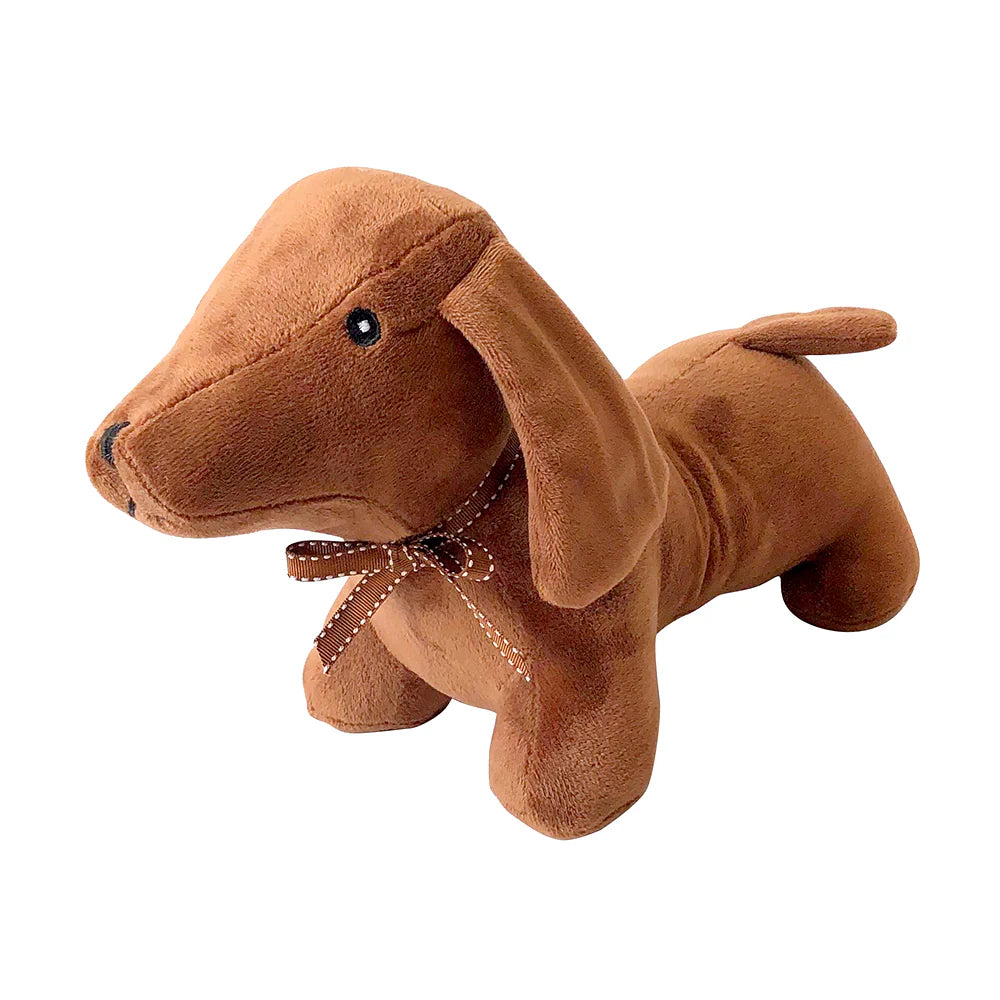 Annabel Trends Stylish Brown Velvet Doorstop - Heavy Duty Wedge Door Stopper for Home, Office & Hotel Use - Non-Slip Design for Hardwood & Carpet Floors