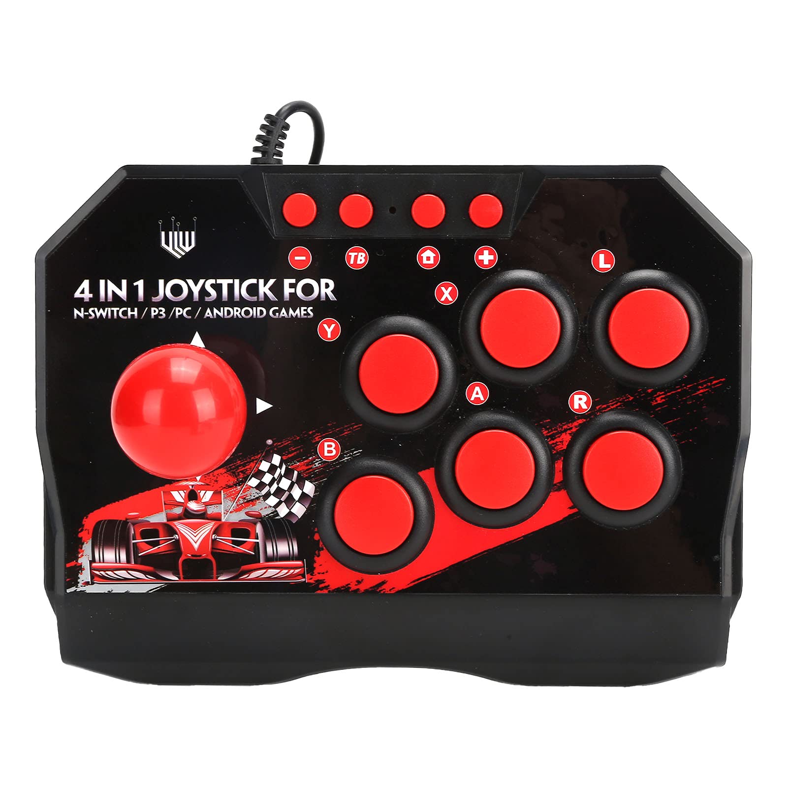 Leapiture Arcade Fight Stick for Switch/PC/PS3 - Wired Gaming Controller for Arcade Style Play