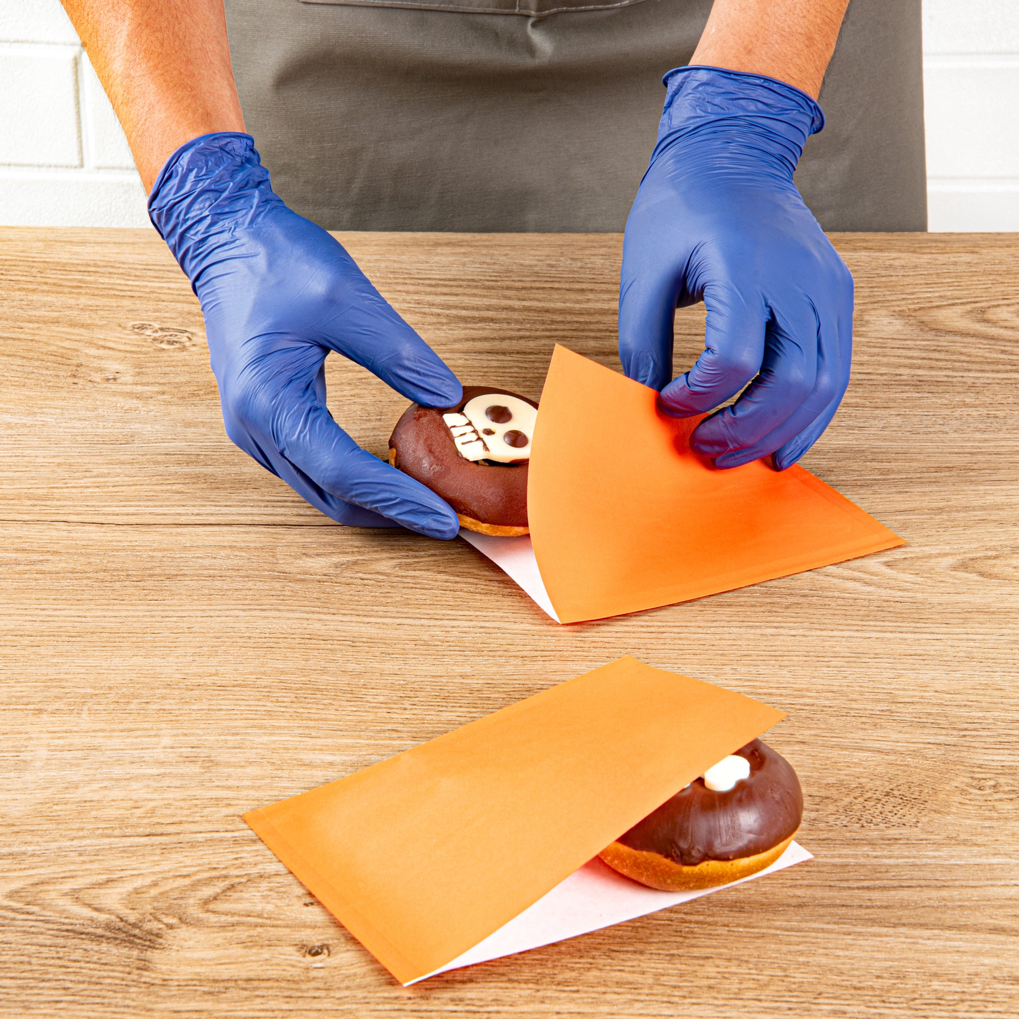 Tangerine Orange Greaseproof Paper Bags - 6 1/4