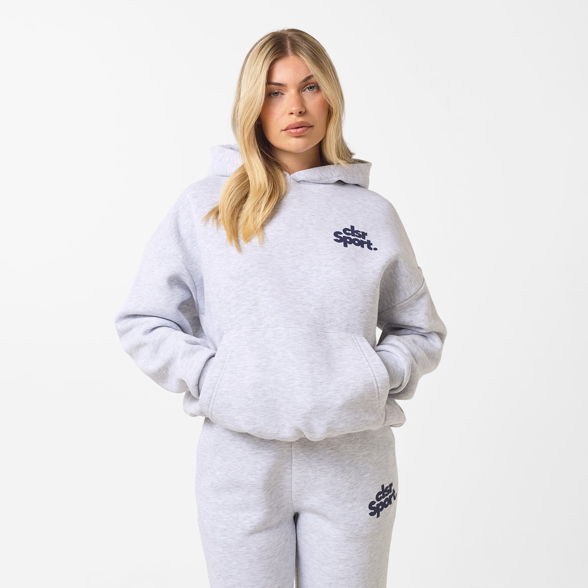 CLSR Sport Open Hem Tracksuit for Women & Men - Grey Marl Jogging Suit | Comfortable Athletic Wear for Gym, Running & Casual Outfits