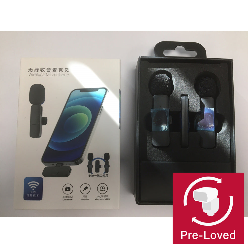 Wireless Twin Microphone & Single Receiver Set for Apple iPhone (Lightning Port) - Perfect for Karaoke, Live Streaming & Podcasting
