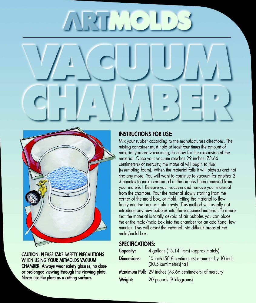 Artmolds PVC Vacuum Chamber Kit for Bubble-Free Rubber & Silicone Molds - 4 Gallon Capacity with Fittings, Exhaust Valve, Gauge & Lexan Plates - Perfect for Resin Casting, Jewelry Making & DIY Craft Projects