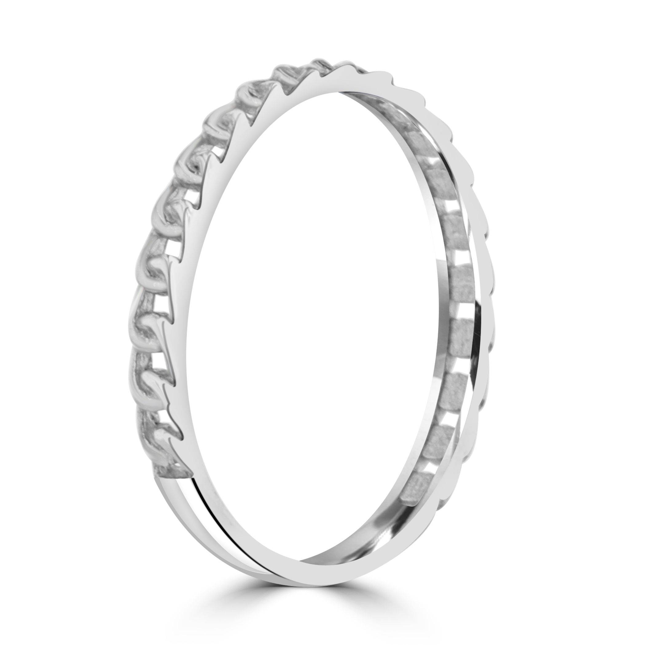 14K Gold Mini Curb Chain Link Stackable Ring for Women - Dainty Layering Rings for Everyday Wear, Gift Giving & Special Occasions