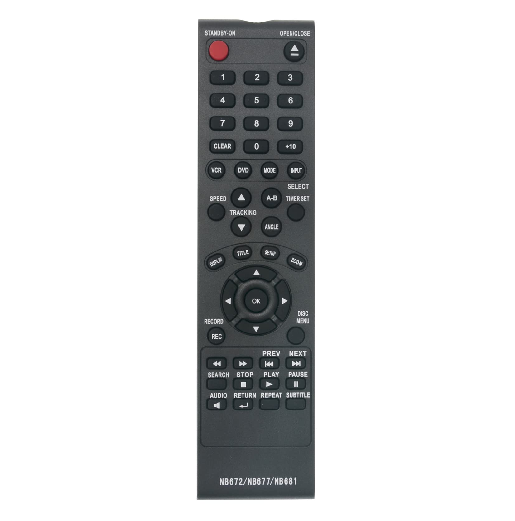 ALLIMITY 3-in-1 Replacement Remote Control for Magnavox DVD VCR Combo Player - Compatible with NB672 NB677 NB681 & Models DV225MG9A DV226MG9 GDV228MG9 CDV220MW9 - Perfect for Home Theater & Vintage VHS Movie Playback