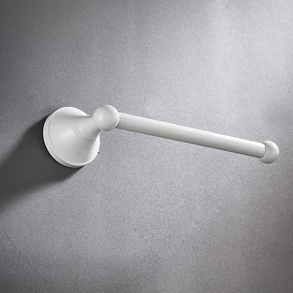 Aothpher White Wall Mounted Bathroom Toilet Paper Holder - Durable Stainless Steel Tissue Roll Dispenser for Bathroom, Toilet, Powder Room & RV