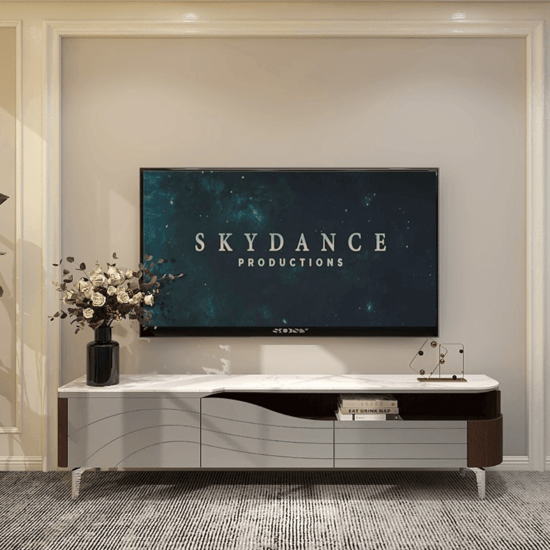 Modern 200cm TV Stand with Durable Sintered Stone Top - Stylish Media Console for Living Room, Home Theater & Entertainment Centers