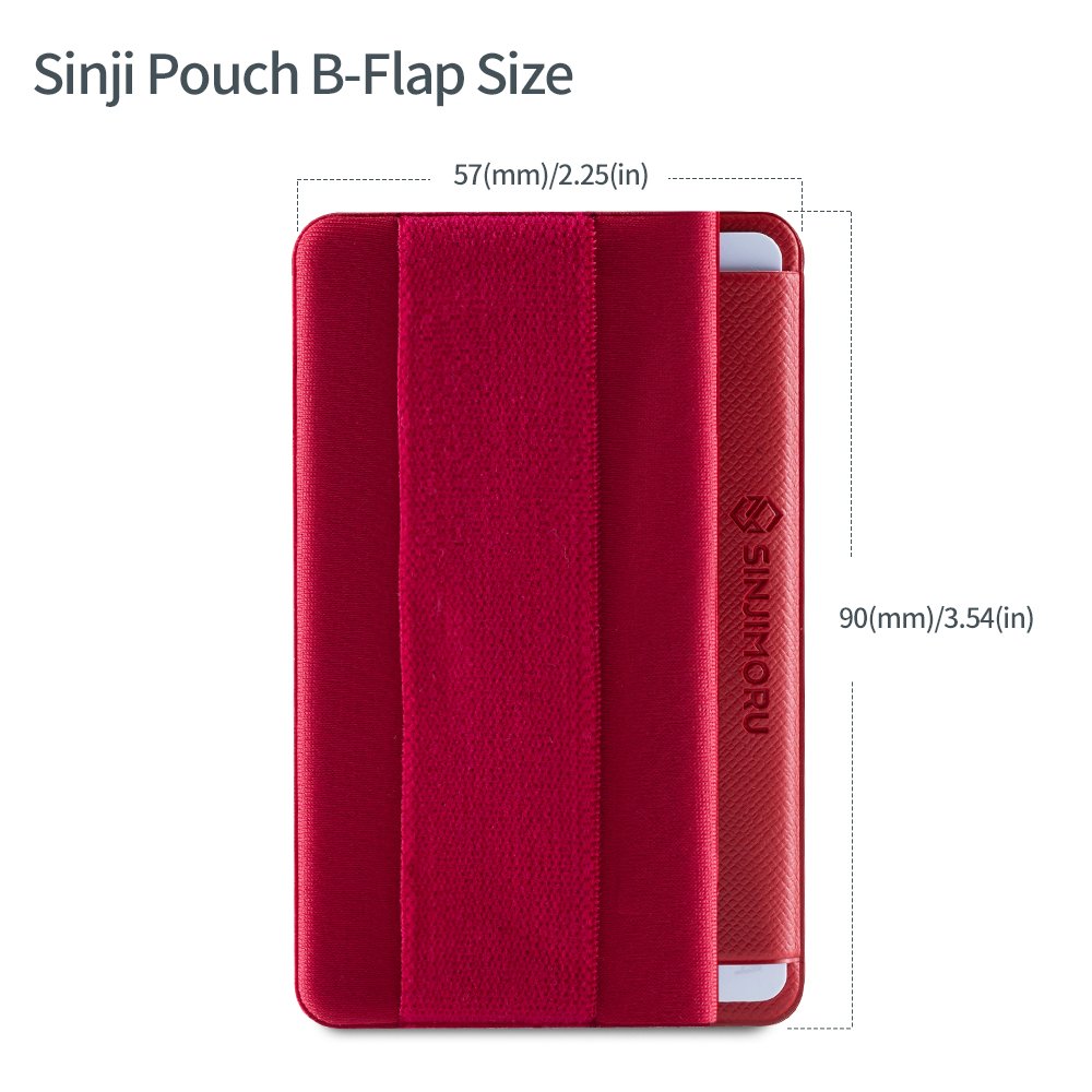 Sinjimoru Adhesive Phone Grip Wallet with Card Holder & Finger Strap - Stick-On Phone Accessory for iPhone Samsung - Perfect for Hands-Free Use While Shopping, Traveling, or Commuting