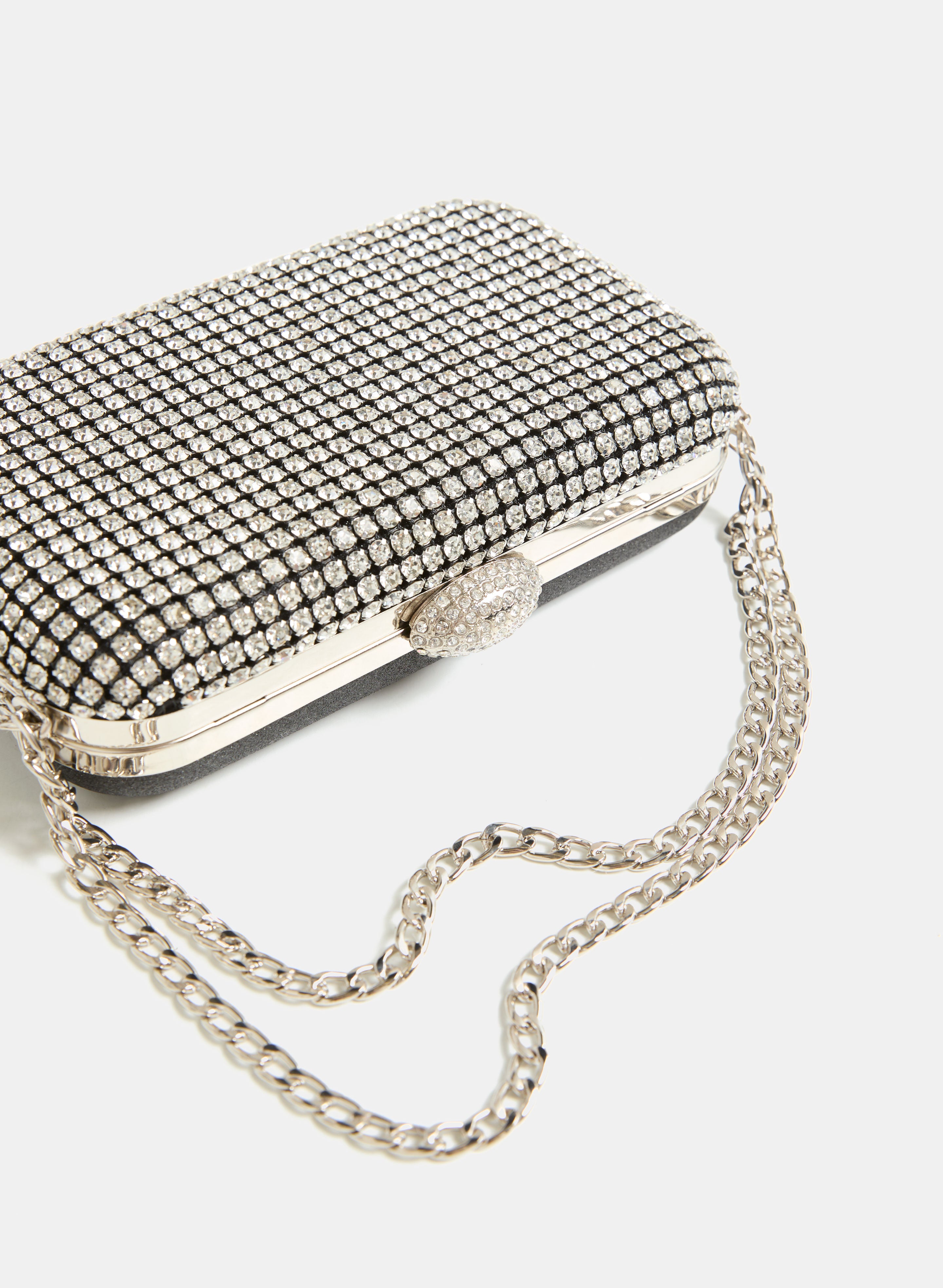 Elegant Crystal Embellished Evening Clutch Purse for Women - Perfect for Weddings, Parties & Special Occasions