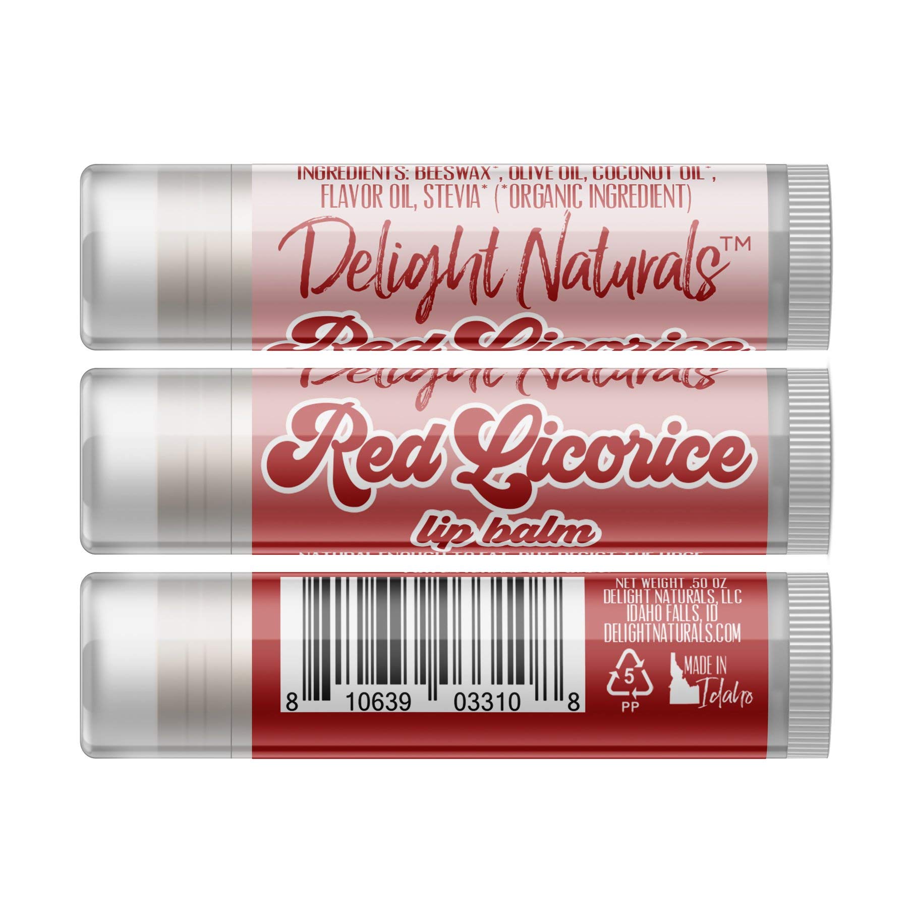 Jumbo Lip Balm - Red Licorice Flavor | Long-Lasting Hydration & Moisture | Perfect for Dry Lips, Winter Care & On-The-Go Use