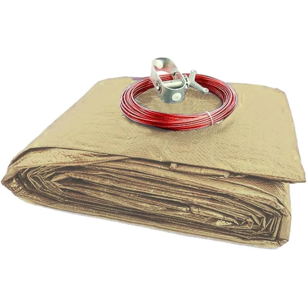 Buffalo Blizzard 33 ft Round Above Ground Pool Cover - Heavy Duty Tan/Silver Reversible Winter Cover | Cold & UV Resistant | Debris Protection | Perfect for Winterizing and Protecting Your Pool from Leaves, Snow & Seasonal Damage