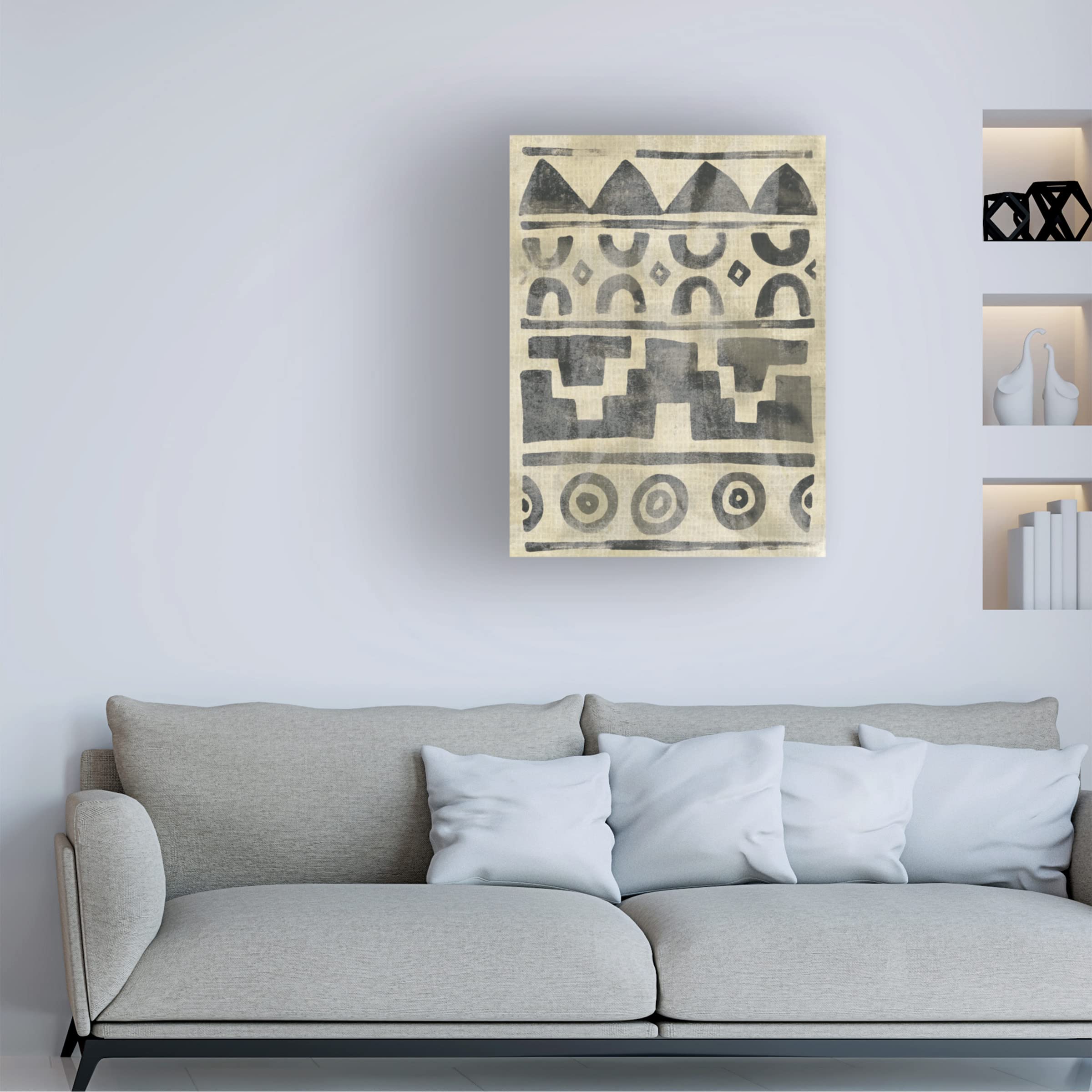 Trademark Fine Art 'Bazaar Motif IV' Canvas Wall Art Print by June Erica Vess - Vibrant Bohemian Decor for Living Room, Bedroom & Office