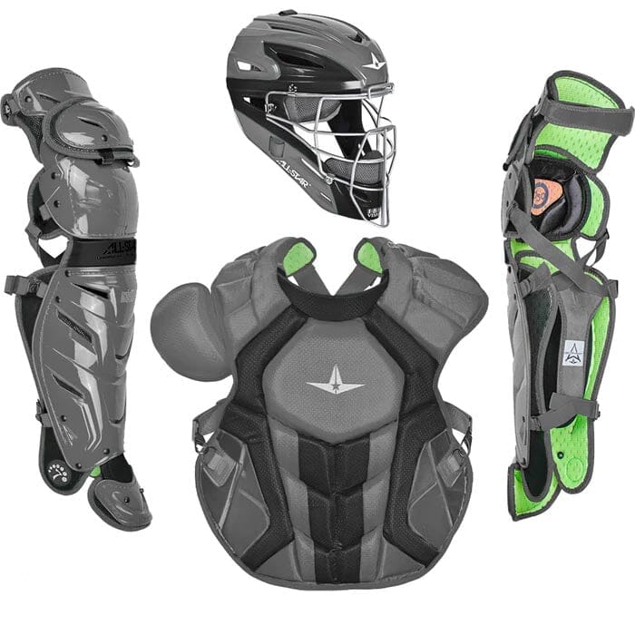 All Star Adult System 7 Axis Baseball Catcher’s Set CKCCPRO1X - Professional Baseball Gear for Catchers - Perfect for Training, Games & Competitive Play