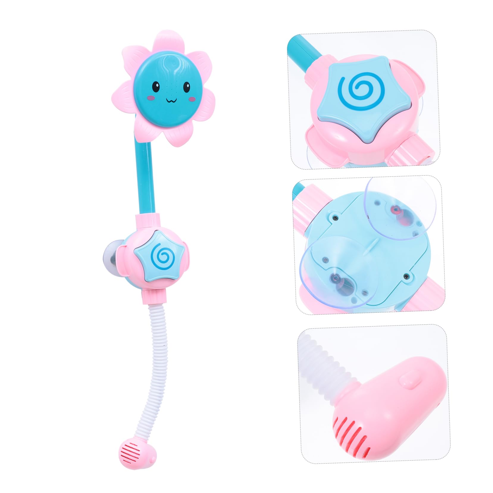VICASKY 2 Pack Sunflower Bath Toys for Kids - Fun Cartoon Shower Play Set, Durable Plastic Water Toys for Toddlers (Blue) - Perfect for Bathtime Fun, Sensory Play & Early Learning