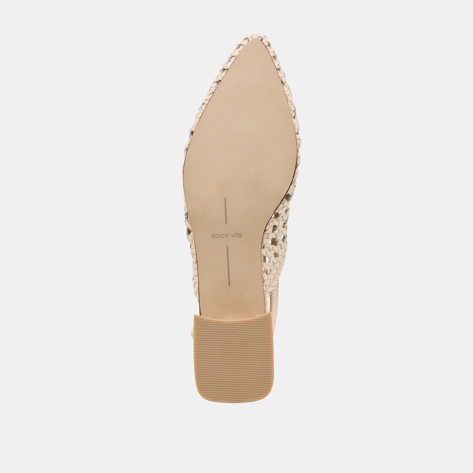 BIRDIE FLATS Women's Off White Woven Leather Comfortable Slip-On Shoes for Casual Wear, Office & Travel