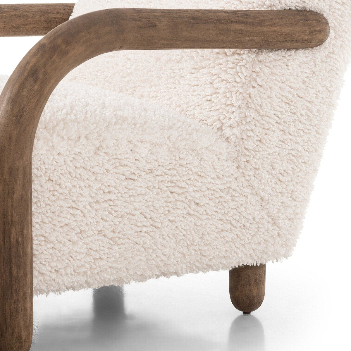 Amelia Chaise Sofa - Andes Natural Fabric Upholstered Lounge Chair for Living Room, Bedroom & Office - Modern Comfortable Seating for Relaxing & Reading