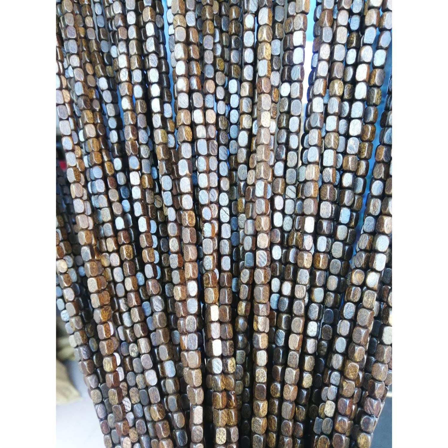 CHAXIA Wooden Beaded Curtains for Doors - Handmade Boho Room Divider for Bedroom, Living Room, Entrance - 90 Strands 90x220cm Natural Wood Beads - Choose from 3 Colors (Brown, White, Black) - Perfect for Home Decor, Yoga Studio Partition & Bohemian Style Interior Design