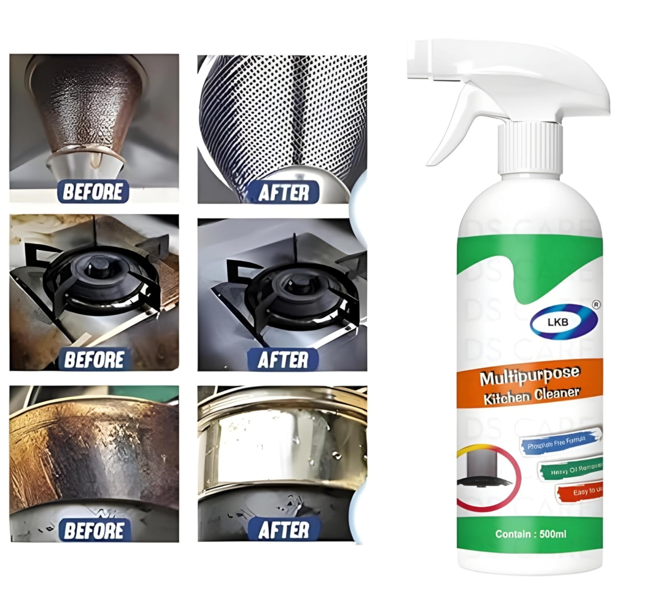 JINI COLLECTION Kitchen Cleaner Spray - Powerful Oil & Grease Remover for Stove, Chimney & Surfaces | Non-Toxic, Non-Flammable Degreaser | Ideal for Deep Cleaning Kitchens & Appliances