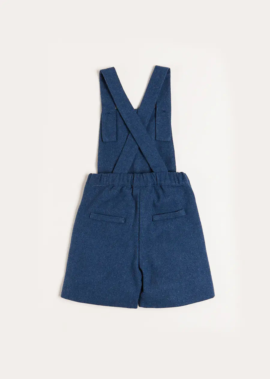 Blue Wool Front Pocket Dungarees for Kids (18 Months to 5 Years) - Comfortable & Durable Playwear for Outdoor Adventures & Preschool Activities