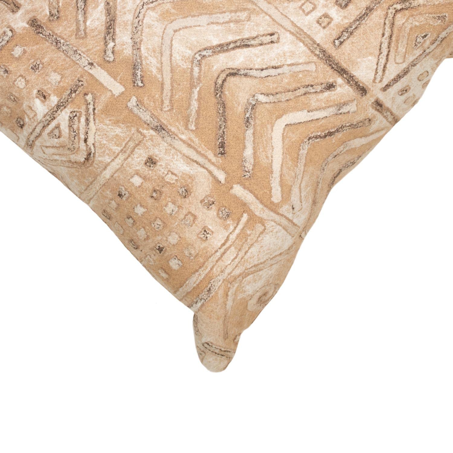 Liora Manne Transocean Visions III Bambara Biscotti Square 7SC2S421922 Decorative Throw Pillow Covers 20x20 Inches - Perfect for Sofa, Bed, Couch & Home Decor