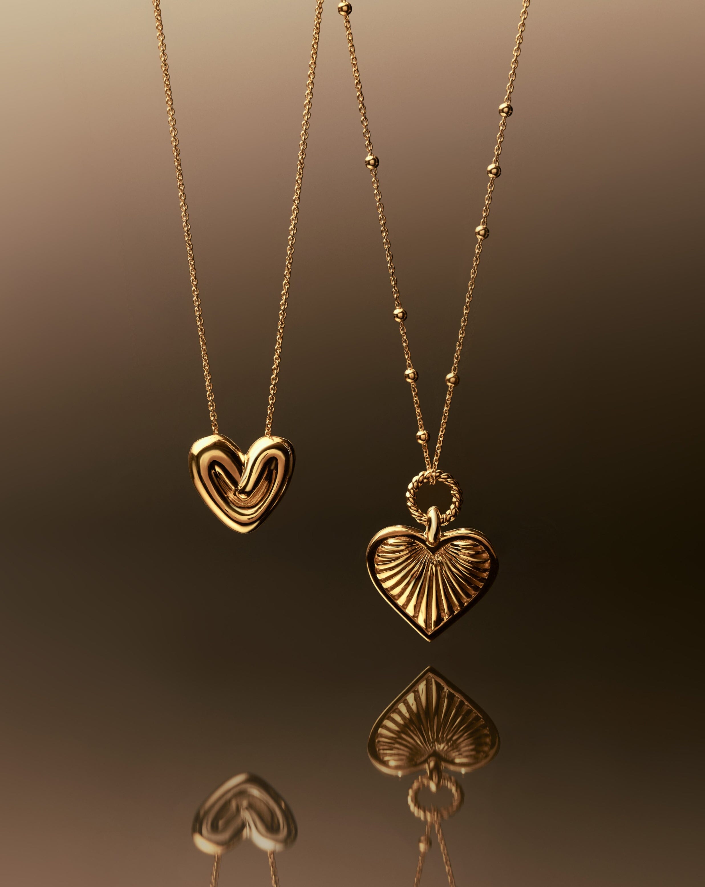 Puffy Heart Pendant Necklace - 18k Gold Plated Elegant Jewelry for Women | Perfect Gift for Valentine's Day, Anniversary & Special Occasions