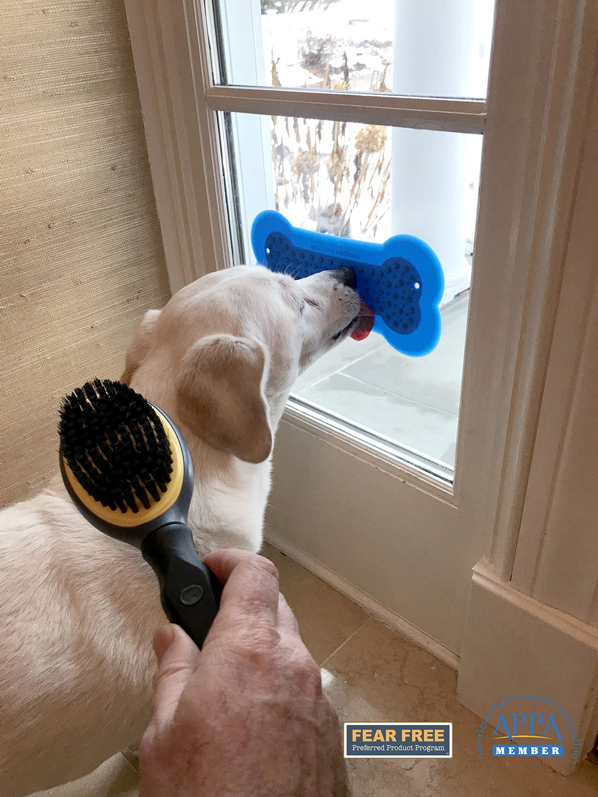 Lick Lick Pad for Dogs - Wall-Mounted Peanut Butter Pet Shower Attachment | Veterinarian Recommended Dog Bathing Station & Grooming Supplies | Perfect for Bath Time, Anxiety Relief & Treat Dispensing
