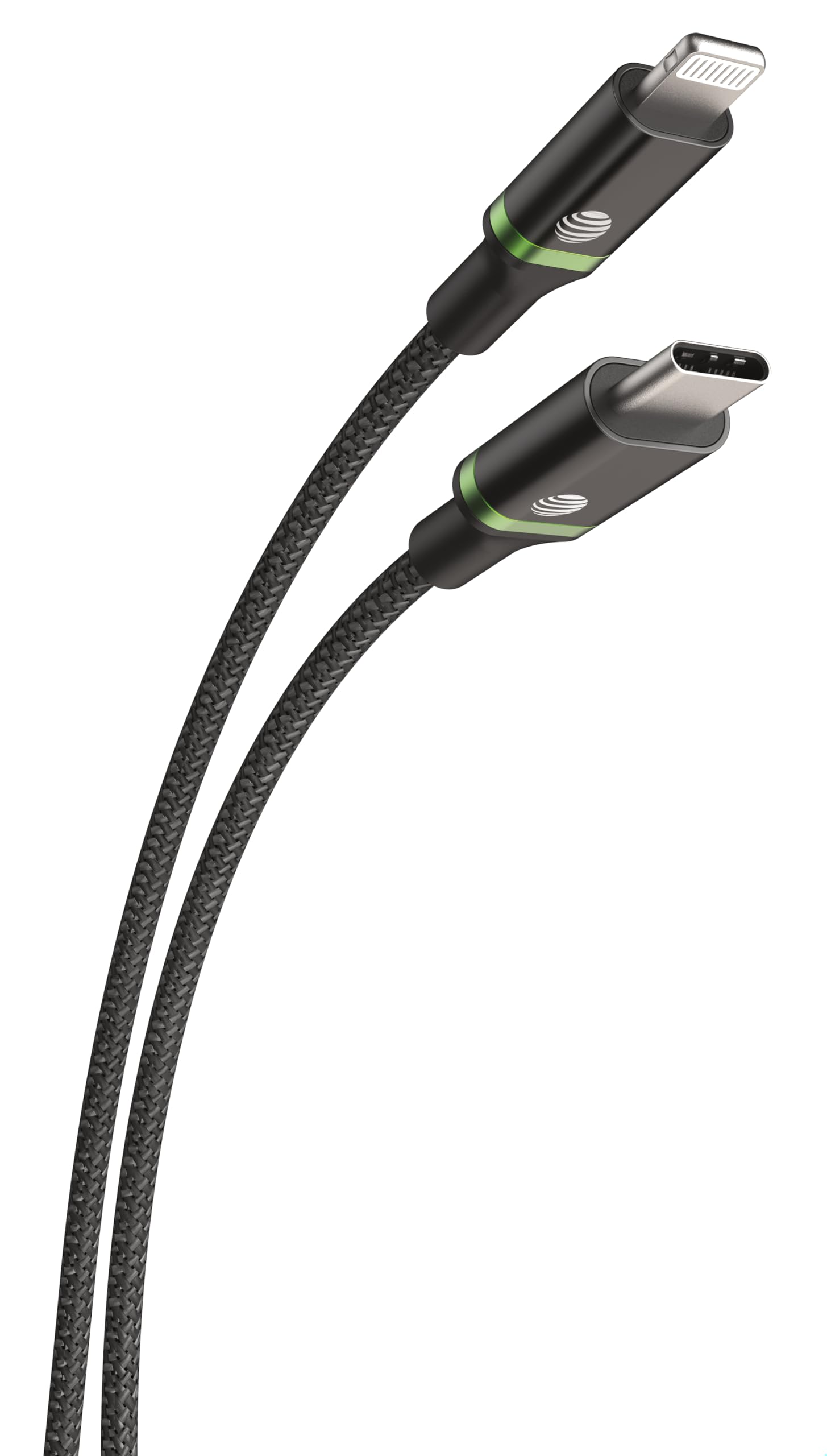 AT&T USB C to Lightning Fast Charging Cable 8ft - Compatible with Apple iPhone, iPad, Samsung Galaxy & Google Pixel - High Speed Data Sync & Charging Cord for Home, Office & Travel (Black)