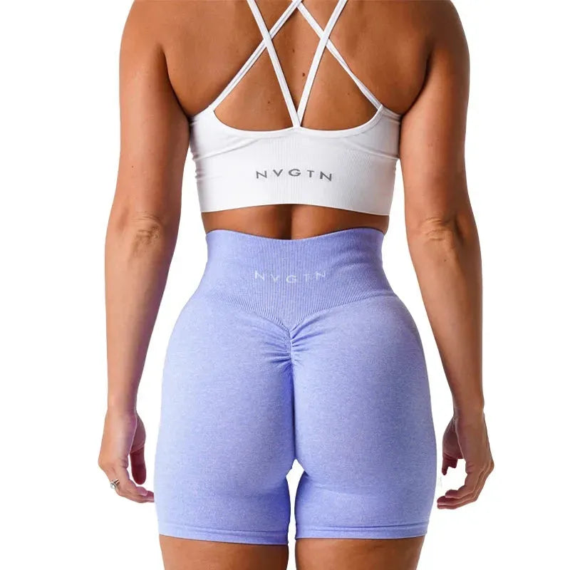 NVGTN Scrunch Seamless Yoga Shorts for Women - High Waisted Spandex Workout Shorts with Butt Lifting Design, Breathable & Elastic Gym Running Athletic Shorts - Perfect for Yoga, Pilates, Running & Lounge Wear