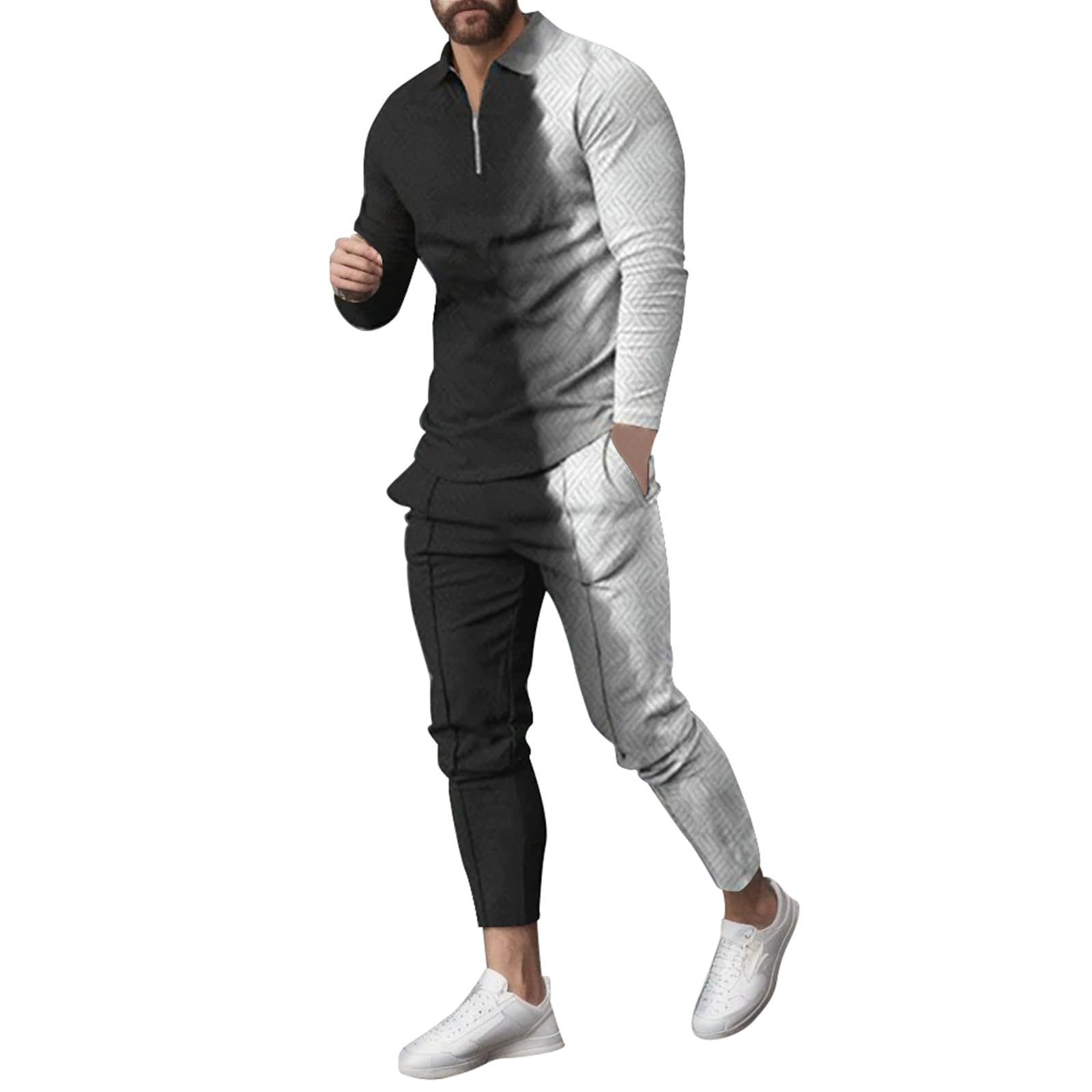 Men's White Sweatpants Jogging Suits - Hooded Sweatshirt & Athletic Pants Set, 80s Style Loungewear for Men & Women, Perfect for Casual Wear, Gym, and Relaxation