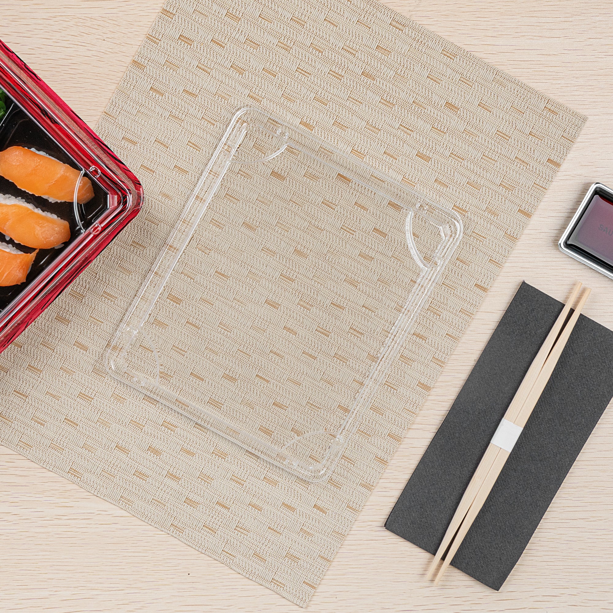 Bento Tek 18 oz Rectangle Clear Plastic Lids - 50 Pack | Airtight Fit for Bento Boxes | Perfect for Meal Prep, School Lunches & Office Snacks