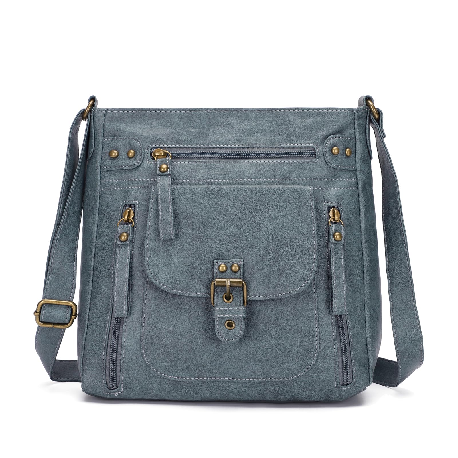 KL928 Women's Crossbody Bag with Multiple Pockets - Medium Size PU Leather Shoulder Purse for Daily Use, Travel & Shopping