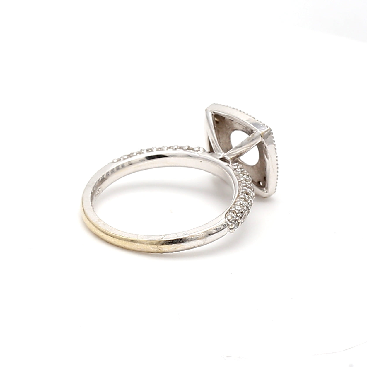 0.34 Carat Round Brilliant F SI1 Diamond Engagement Ring in 18K White Gold Semi Mount Setting - Perfect for Proposals, Anniversaries & Bridal Jewelry